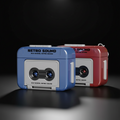 Retro Cassette Tape Recorder Keychain